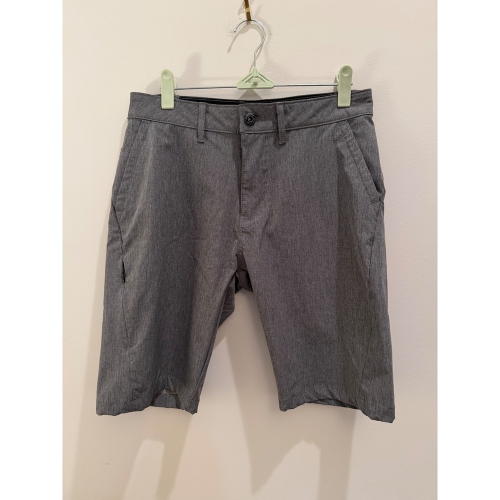 Kenneth Cole New York Men Stretch Hybrid Shorts Grey Heathered  29 Flat Front